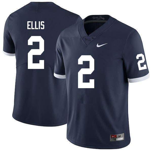 Men #2 Keaton Ellis Penn State Nittany Lions College Throwback Football Jerseys Sale-Navy